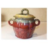 Studio Glazed Art Stoneware  Pottery  Vase with Li