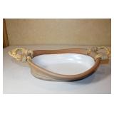 Signed Studio  Art Stoneware  Pottery  Bowl 14 x 1