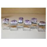 Amethyst Quartz Cluster on Acrylic Napkin Rings