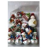 Vintage Lot of 11  Vintage Glass Santa Ornaments