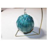 Vintage Glass Christmas Ornament with Stand