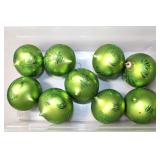 Vintage Glass Green Christmas Ornaments