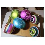 Vintage Mixed Lot of XLarge Pastel Christmas Ornam