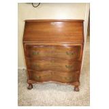 Antique 3 Drawer Secretary with key 38 x 30 x 16