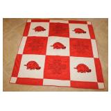 Vintage Razor Back  Quilt 46 x 46