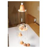 Vintage Hanging Pottery Nativity Wind Chime
