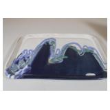 Studio Glazed Art Stoneware  Pottery  Tray by Giny