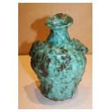 Studio Glazed Art Stoneware  Pottery Vase 10 1/2 x