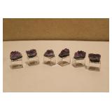Amethyst Quartz Cluster on Acrylic Napkin Rings