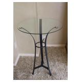 Metal base Glass Top Bistro Table