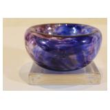 Implosion Bowl on Glass Base 4 x 5 1/2
