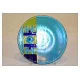 Turquoise Glass Plate 7 1/2