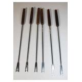 Vintage Japanese Stainless  Fondue Forks with  woo