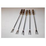 Vintage Japanese Stainless  Fondue Forks with  woo