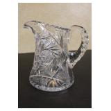 Antique American Brilliance Crystal Pitcher  8 x 8