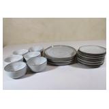 Hearth & Hand Stoneware Bowls& Plates 17 pcs
