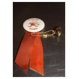 Vintage Cleveland Browns Pinback with Ribbon and F