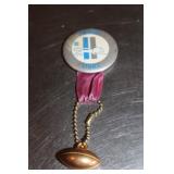 Vintage Detroit Lion Football Pinback with Ribbon