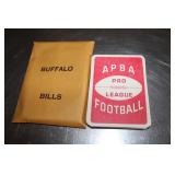Vintage APBA Buffalo Bills 31 Football Cards