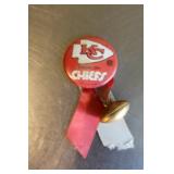 Vintage Kansas City Chief Pinback with Ribbon and