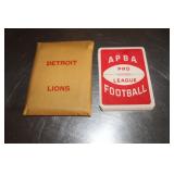 Vintage APBA Detroit Lions Football 30 Cards