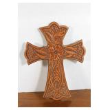 Carved Leather Cross 9 x 12
