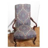 Vintage Queen Anne Upholstered Chair