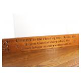 Vintage Wood Etched Christ is The Head of this Hom
