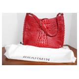 Vintage Brahmin Red Leather Purse 10 x 13 1/2