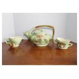 Vintage McCoy Pinecone Pottery Tea Pitcher,Creamer