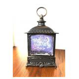 Metal  Moon and Back Gitter Latern  10 x 5 1/2 x 3