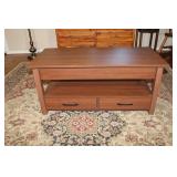 Wood Lift Top  2 Drawer CoffeeTable 19 x 42 x 20