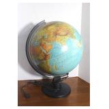 Vintage Lighted Globe 17"