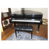 Black Ridgewood Baby Grand Piano