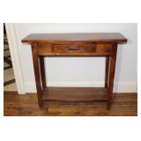 Wood Side Table 1 Drawer 30 1/2 x 11 x 36