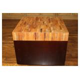 Wood Block Table 19 1/2 x 24