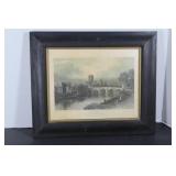 Wood Framed Artwork The City of Hereford 10 1/ 2