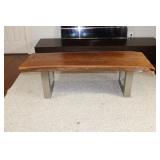 Wood & Metal Coffee Table 17 x 57 x 24 1/2