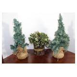 Mini Table Christmas Trees 14 & 15 & Floral Dï¿½cor