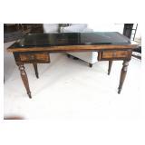 Vintage Wood Desk With 2 Drawers