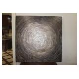 Cicular Celestial Foil Painting on Canvas