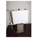 Vintage Wood & Lucite Lamp 20 1/2 x 12