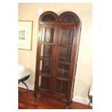 Wood & Glass Cabinet with Key