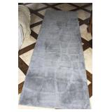 Gray & Blue Area Rug  30 x 96