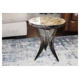 Vintage Tri Legged Horn Side End Table