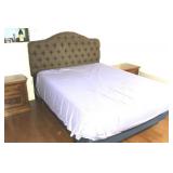 Queen Upholster Head Board ,Frame & Mattress