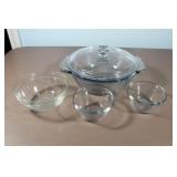 Anchor Hocking Bowls & Dish with Lid