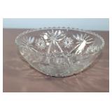 Vintage Crystal Bowl 9 x 3 1/2