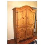 Vintage Rustic Wood  Armoire  77 x 23 1/2 x 461/2