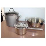 Mixed Lot of Pots Cuisinart,MPS,Commerical Aluminu